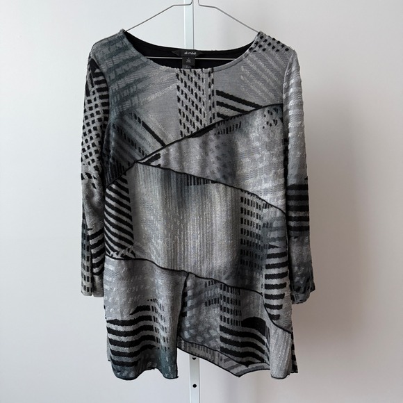 Ali Miles Tops - Ali Miles sz S Geometric Print Long Sleeve Tunic Top Lagenlook Boho